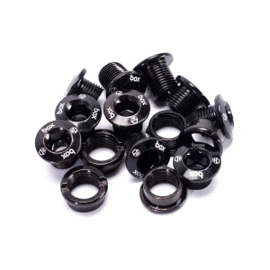 Box One Cro-Mo chainring bolts 15pcs black