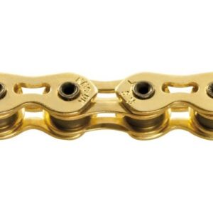 CHAIN KMC 'K1SL WIDE' 1SPD 1/2" x 1/8" BMX RACE Ti-N GOLD HOLLOW